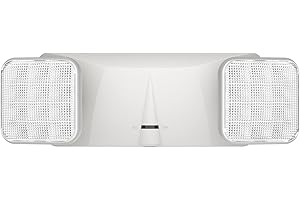 Spectsun Lighting 1 Pack LED Emergency Lights, Commercial Lighting for Business, Power Outages, Offices, with Backup Battery (90 Minutes), Wall Mount, Hard Wired, 120-277V, Fire Resistant (94V-0) UL.