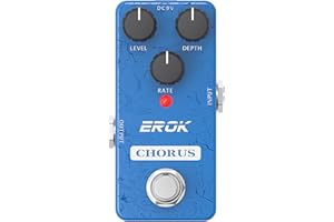 EROK Analog Chorus Pedal - Classic Warm Chorus Effect for Electric Guitar & Bass, True Bypass, Mini Size, Ideal for Jazz Style Music
