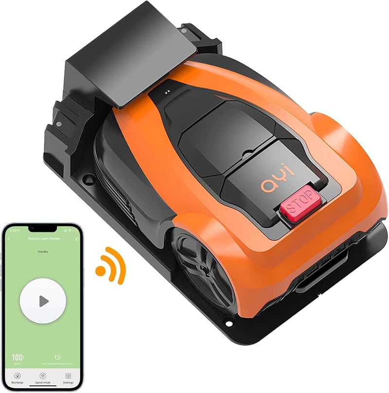 AYI Robotic Lawnmower App Control 600㎡ Edge Cutting Auto Charging
