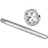Burkit 1/4"-20 UNC Tap and Die Set Left Hand, 1/4 x