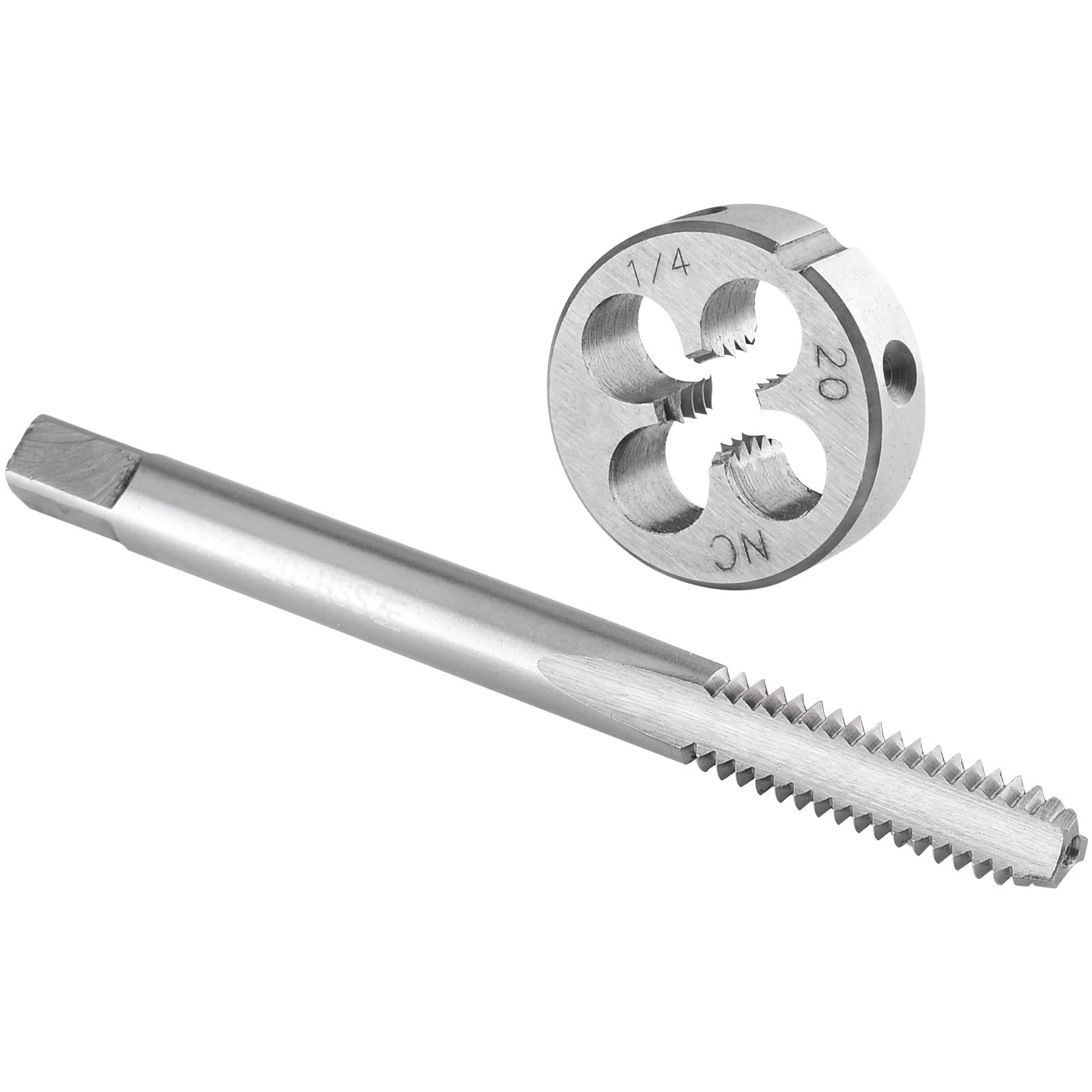 Burkit 1/4"-20 UNC Tap and Die Set Left Hand, 1/4 x