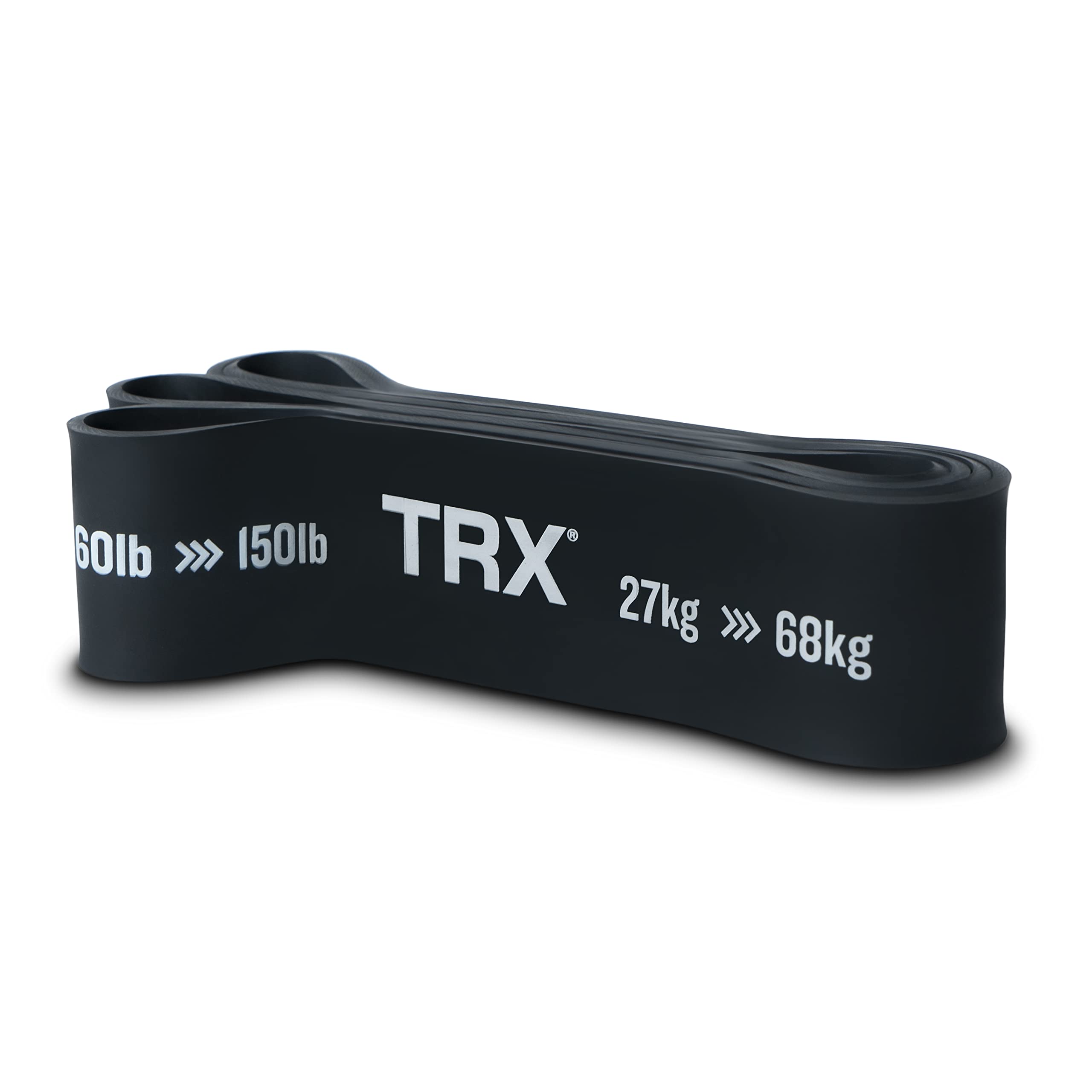 TRX Training Strength Band, Full-Body Resistance Band for Home and Gym Use, Resistance Band for Working Out, (60 lbs - 150 lbs), (Black)