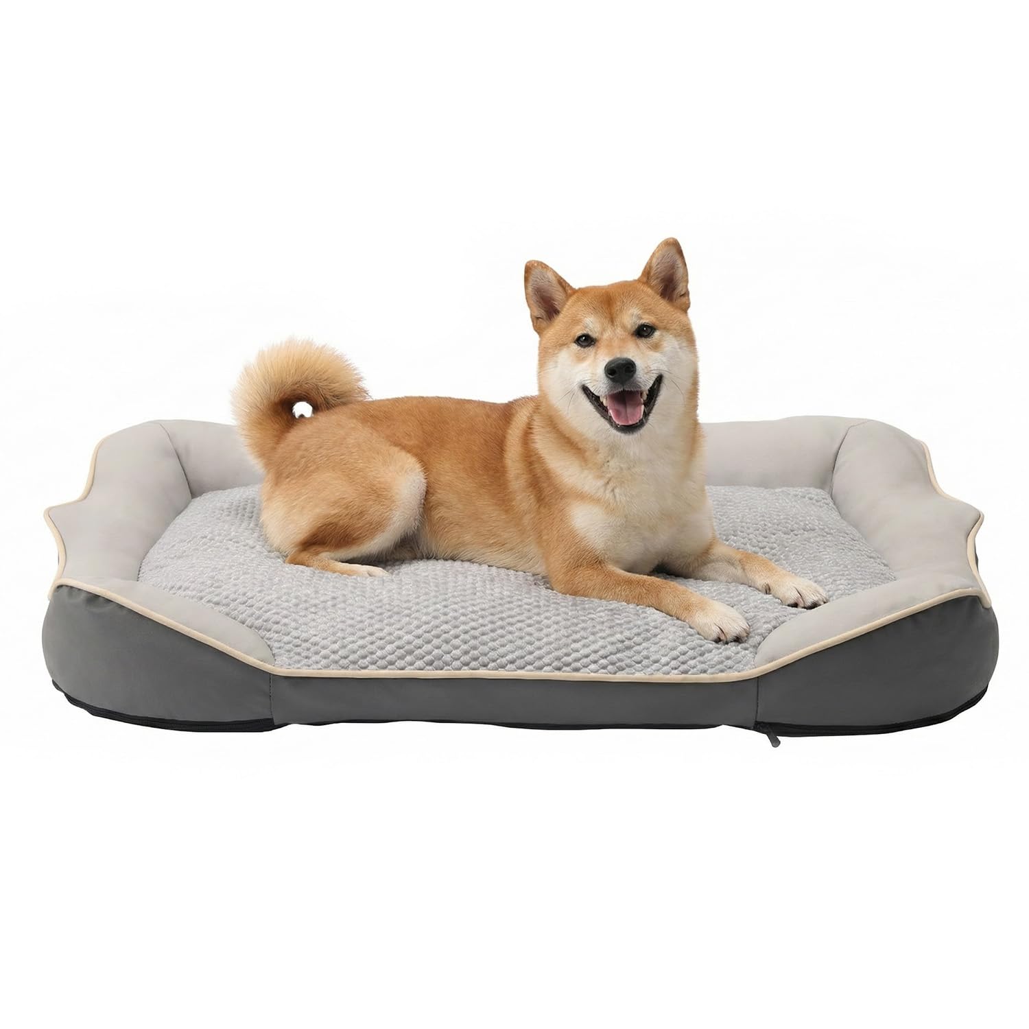 Photo 1 of Orthopedic Crate Dog Bed - Waterproof PU Dual-Surface Pet Bed, Comfort Dogs Couch Sofa with Washable Removable Cover, Medium Size for Dogs & Crate Use,39.4''