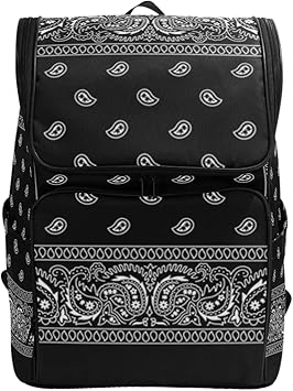 Black bandana backpack Clearance