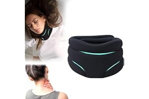 LONGJUNJUNFASHION Cervicorrect Neck Brace, Cervicorrect Neck Brace by Healthy Lab Co, Cervical Neck Brace for Snoring, Neck Brace for Sleeping Soft Foam, Neck Brace for Neck Pain And Support for Women Men (Black)