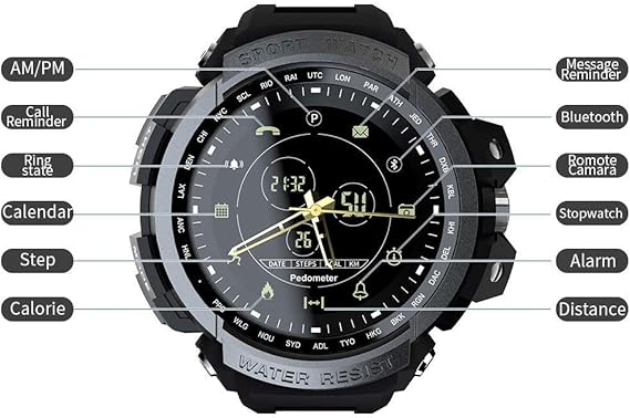 Grww ofd Sport Smart Watch Professional Bluetooth Impermeable ...