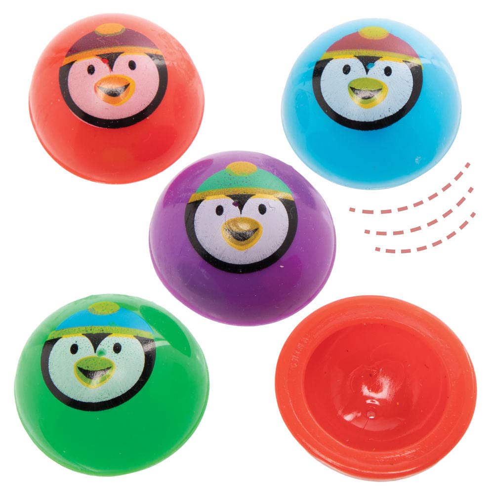 Baker Ross AX582 Penguin Toys Pack of 12, Small Popping Toys with Fun
