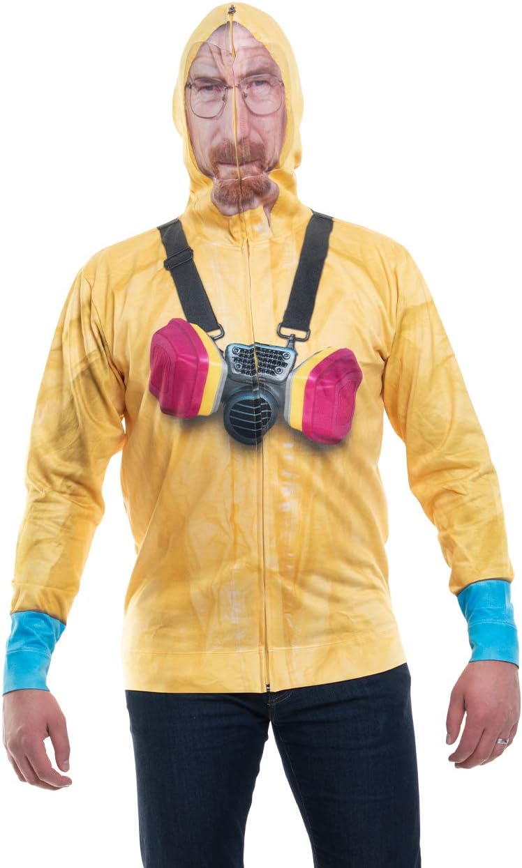 Faux Real Men's Sublimated Faux Full Zip Mask Hoodie