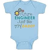 Cute Rascals Custom Baby Bodysuit Future Engineer like My Daddy Dad Father's Day Funny Cotton