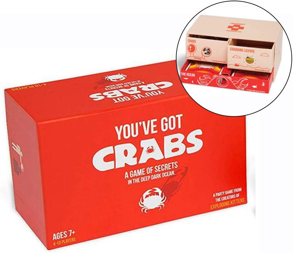 WOGQX You've Got Crabs - A Card Game Filled with Crustaceans and Secrets - Card Games, Family-Friendly Party Games, 7 Years and Older