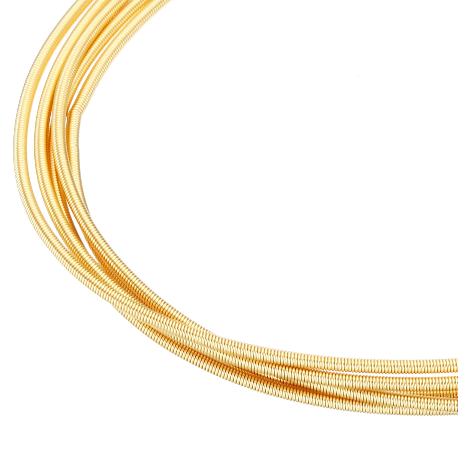 PATIKIL 27Ga 7.87"L Brass French Wire, 5 Pcs 0.07" Outer Dia Metallic Spiral Wire for Embroidery Jewelry Making Cloth Decoration DIY Crafts, Gold Tone