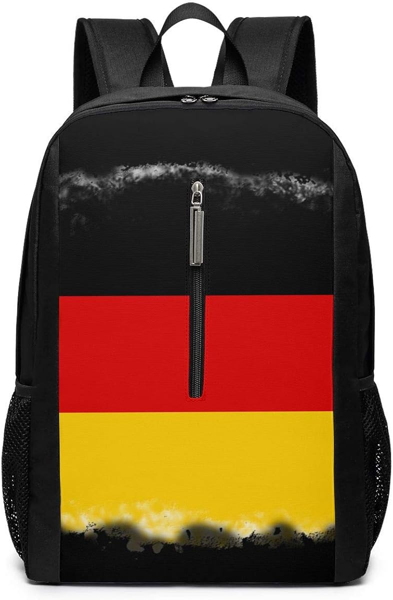 Travel Laptop Backpack Flag Of Germany Zipper Rucksack