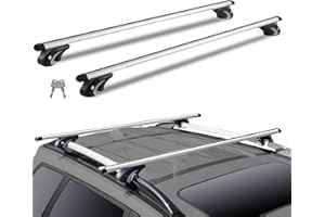 VEVOR Roof Rack Cross Bars, Aluminum Roof Rack Crossbars, Fit Raised Side Rail with Gap, 200 lbs Load Capacity, Adjustable Cr
