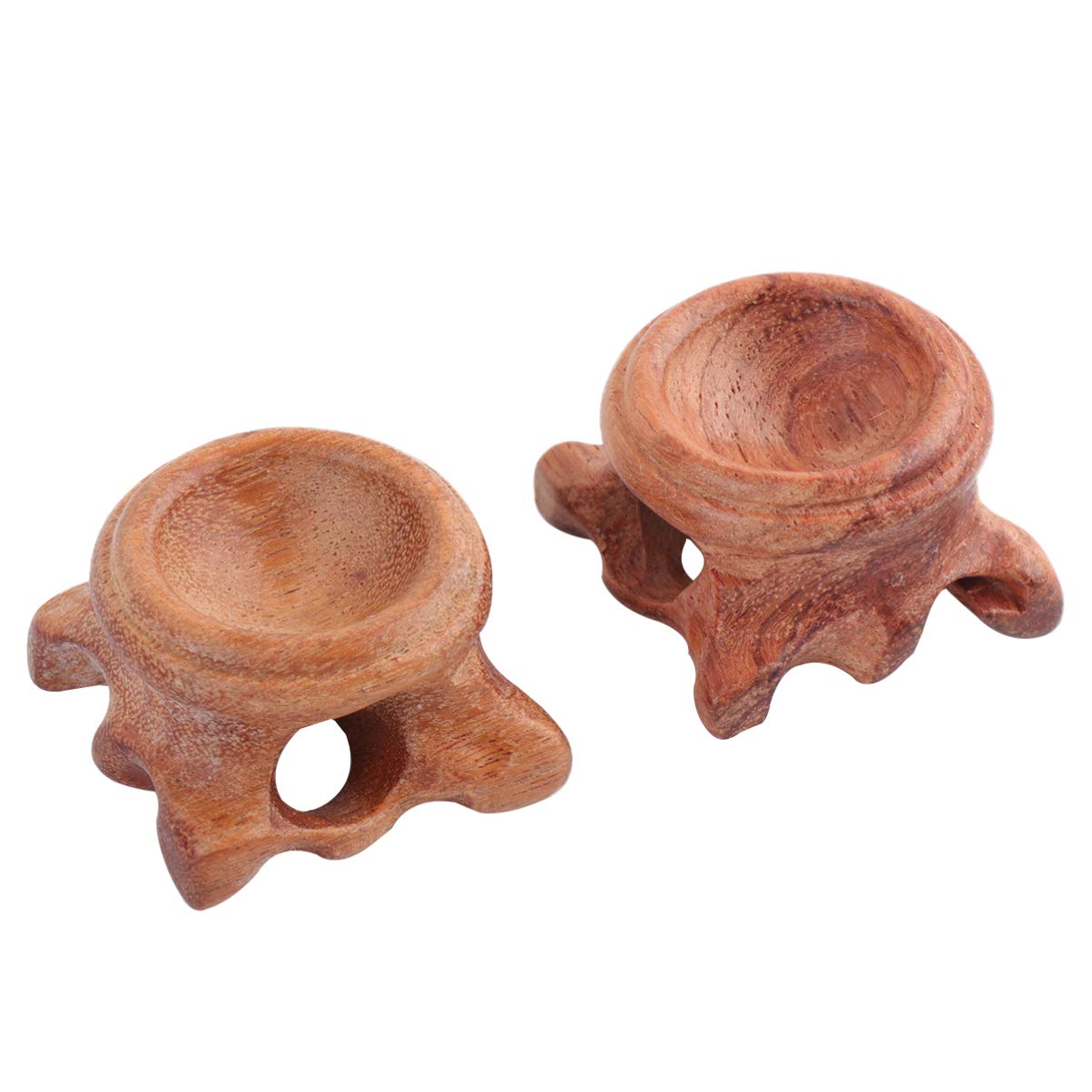 VOSAREA 2pcs Crystal Ball Bases Wooden Crystal Ball Stands Ball Display Stands for Store Mall Home Hotel Size