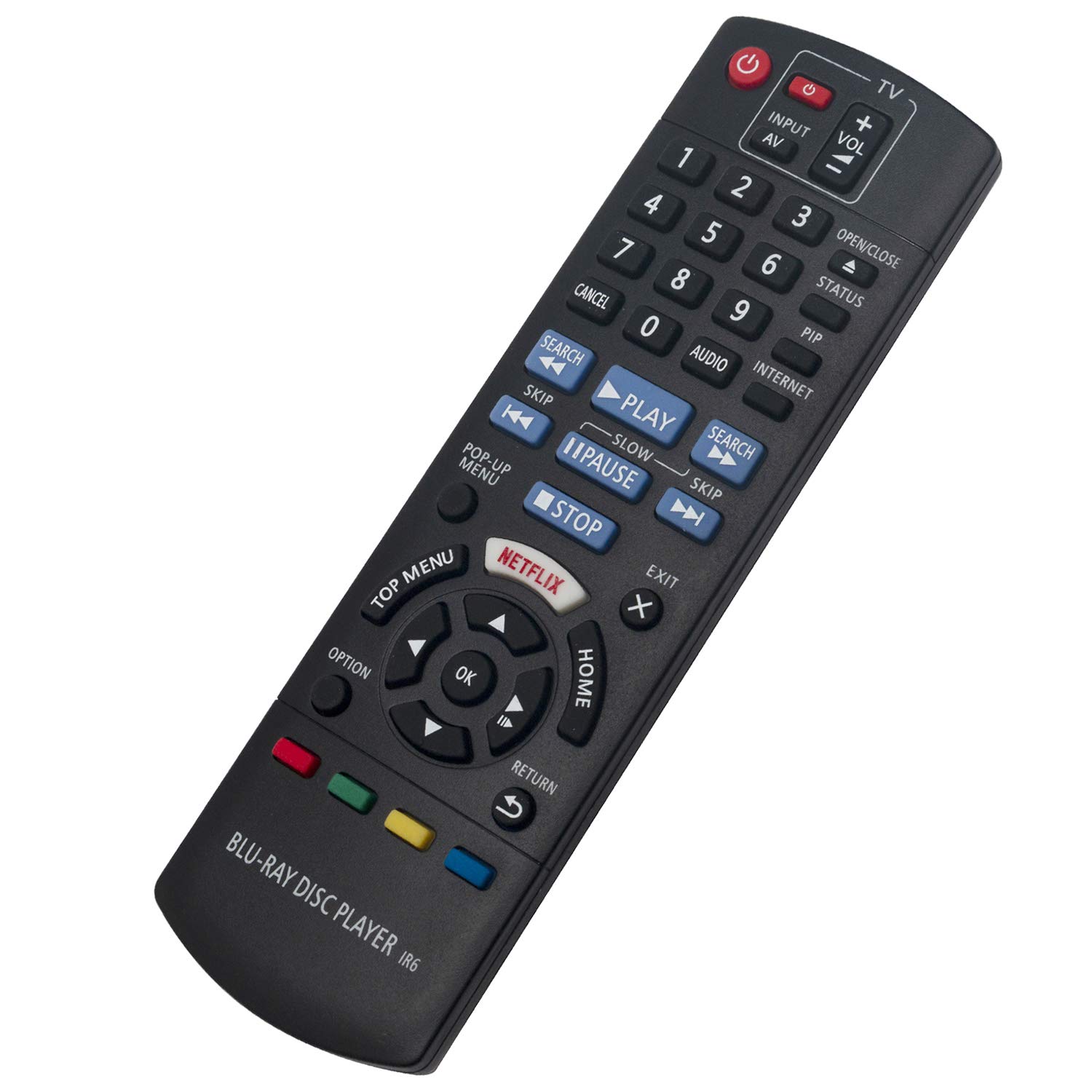 VINABTY N2QAYB001029 Replacement Remote Fit for Panasonic Blu-Ray Disc Player DMP-BDT166 DMP-BDT165 DMP-BD833 DMP-BD83 DMP-BD84 DMP-BDT168 DMP-BDT167 DMP-BD843 N2QAYB001026