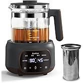 Feekaa Electric Kettle,1.3L Glass Teapot with Removable Infuser,Tea Kettle with Time & Temperature Control,Bouilloire électri