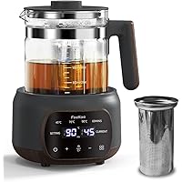 Feekaa Electric Kettle,1.3L Glass Teapot with Removable Infuser,Tea Kettle with Time & Temperature Control,Bouilloire électri