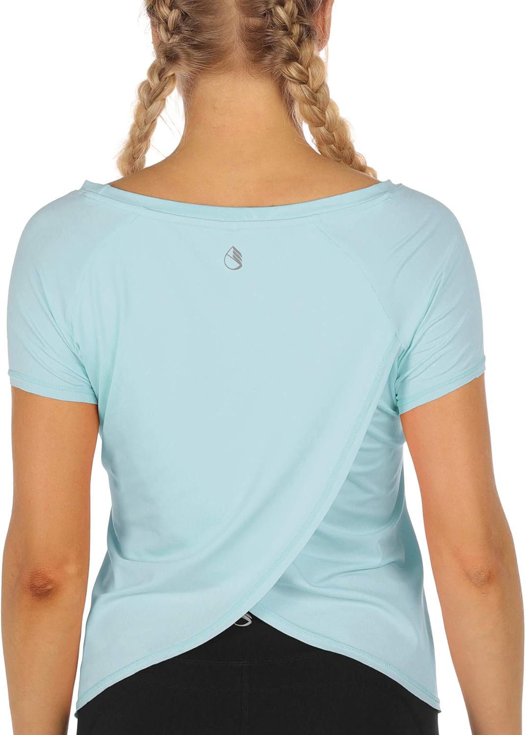 icyzone Workout T-Shirt for Women - Gym Running Yoga Tops Athletic Shirts Raglan Short Sleeves at  Women’s Clothing store