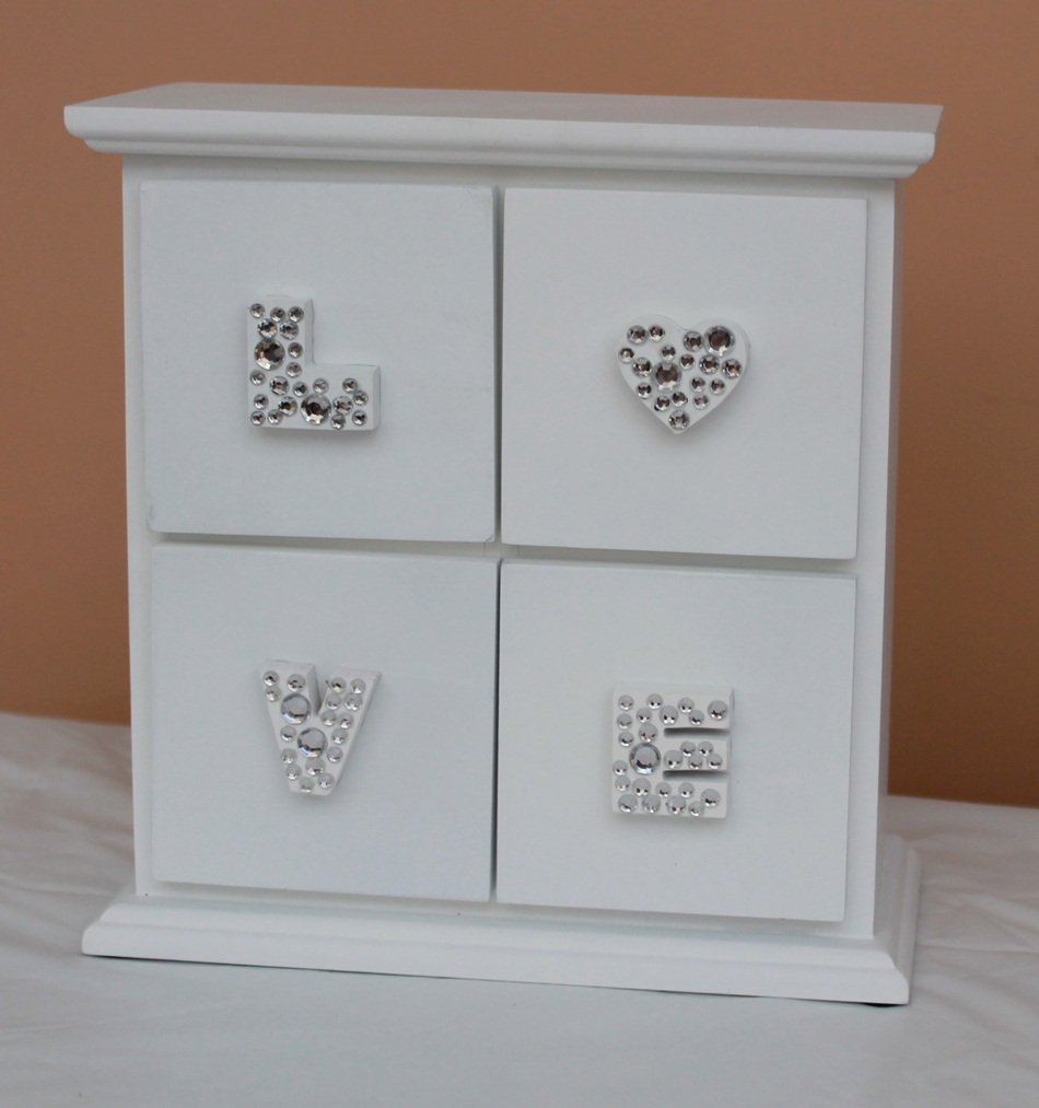 Leonardo White Mini Chest Drawers Love Shabby Chic Amazon Co