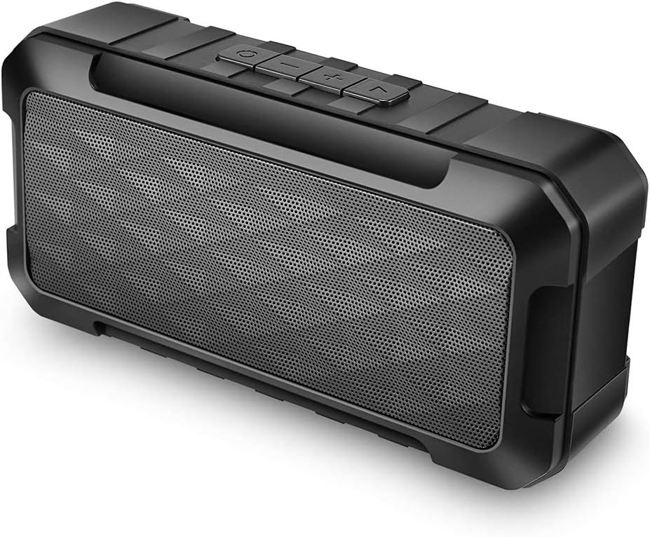 Bluetooth Speaker, HD Audio and Enhanced Bass, TWS Wireless Speaker with USB, SD Intput, FM Radio and Built-in Microphone, Waterproof Portable Bluetooth Speaker for Travel, Outdoor