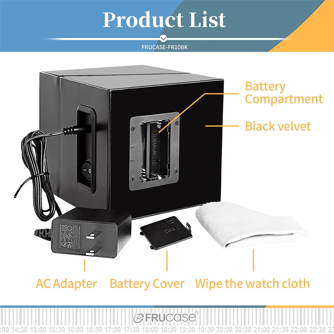 FRUCASE Watch Winder for Automatic Watches Watch Box Automatic Winder Japanese Motor with Battery Option