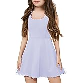 Batermoon Girls Athletic Tennis Dress with Shorts Kids Workout Exercise Golf Skirts Dresses with Pockets