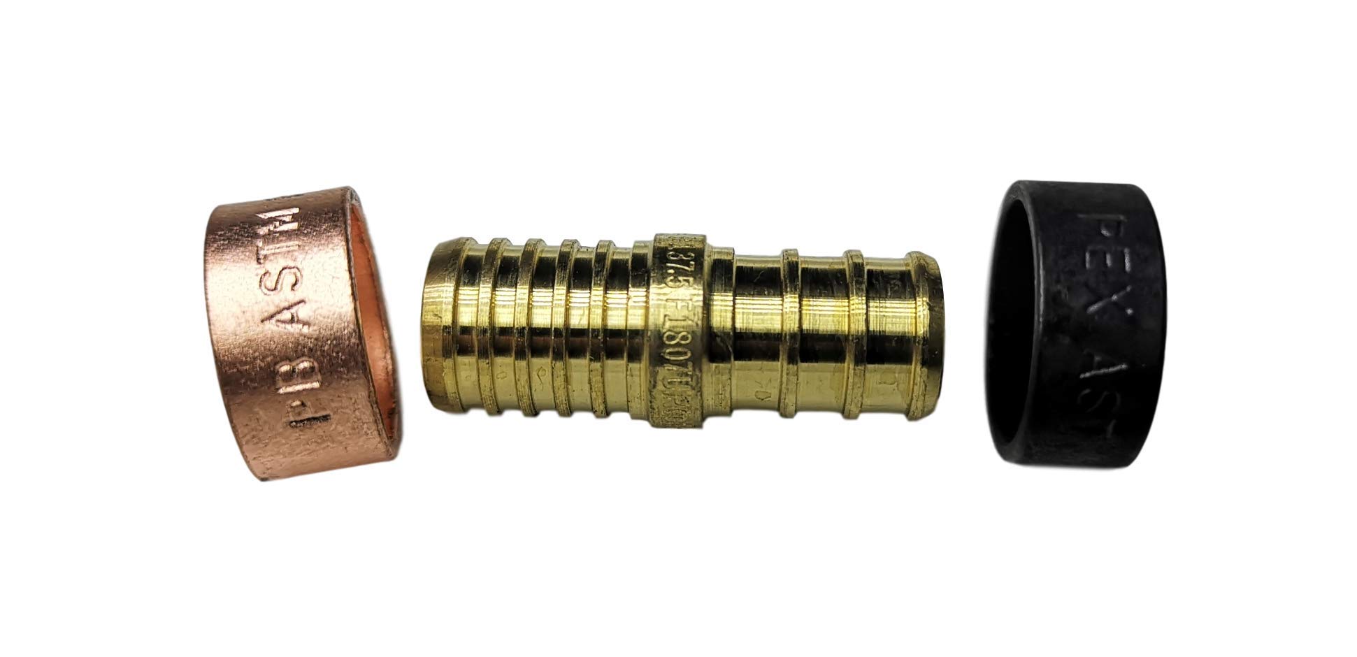 Photo 1 of 10 Pieces XFITTING 3/8" Pex x 3/8" PB (Polybutylene) Splicing Coupling with Ring, Repair Kit, Pex B