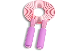 CORUNKEER Jump Rope, Adjustable Jumping Ropes Cable with Ball Bearings, Skipping Rope Tangle-Free Rapid Speed for Men Women Kids, Steel Jump Ropes Workout with Foam Handles for Home Exercise, Fitness
