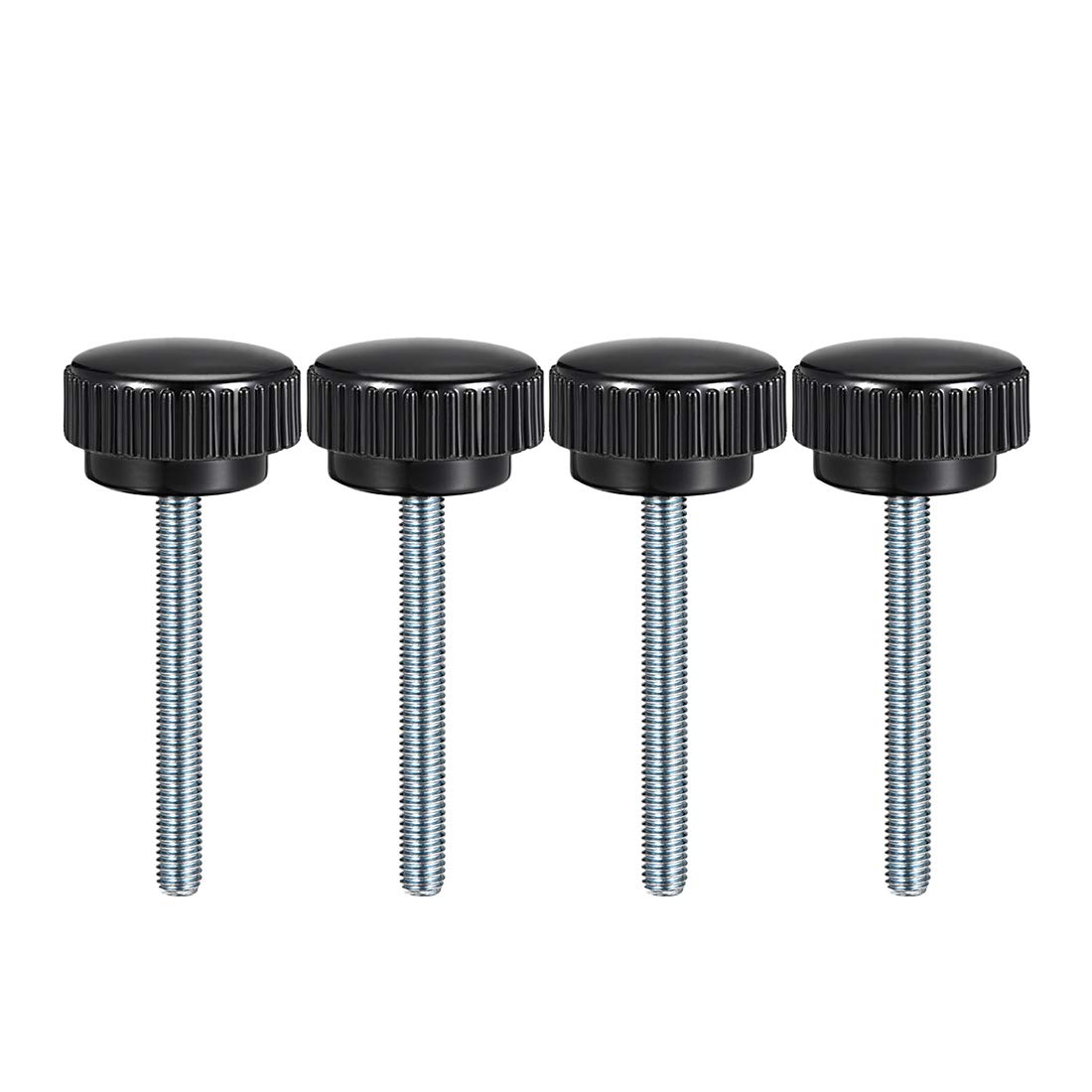 sourcing map M8 x 60mm Male Thread Knurled Clamping Knobs Grip Thumb Screw on Type 4 Pcs
