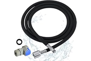 Liberflow Black Kitchen Faucet Hose Replacement M15*1MM X G1/2, 59-inch Nylon Hose with Quick Connect