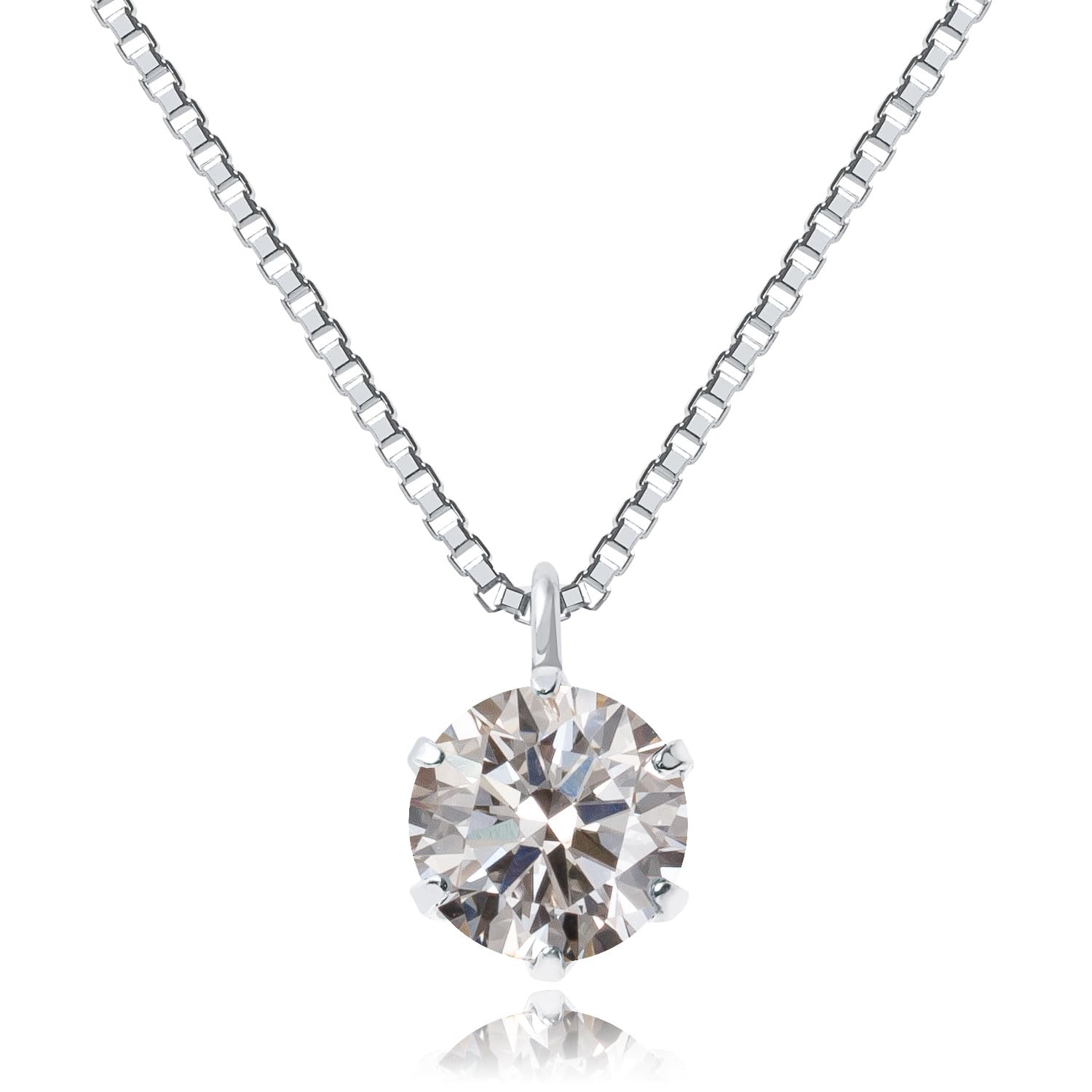 [ララクリスティー] ダイヤモンド ネックレス SIクラス 6本爪 0.3ct ベネチアン 一粒 プラチナ PT900 鑑別カード付 lp37-0017-pt商品画像