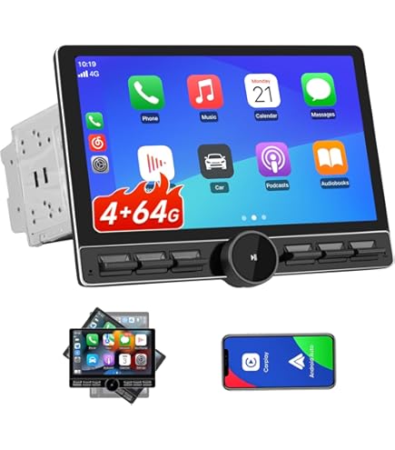カーオーディオ Xtrons 10inch Android car player Amazon.com: XTRONS 10.1 Inch Double Din Rotatable Android 13