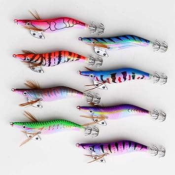 Amazon エギ 2 5号 8本 セット ベース 下地 カラー マーブル 虹 イカ釣り エギング 0egi25hm08 風迎 Fugei ルアー