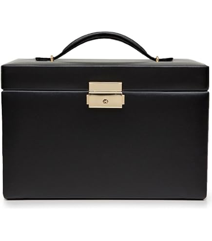 Amazon.com: WOLF Heritage Medium Jewelry Box, Black - 28