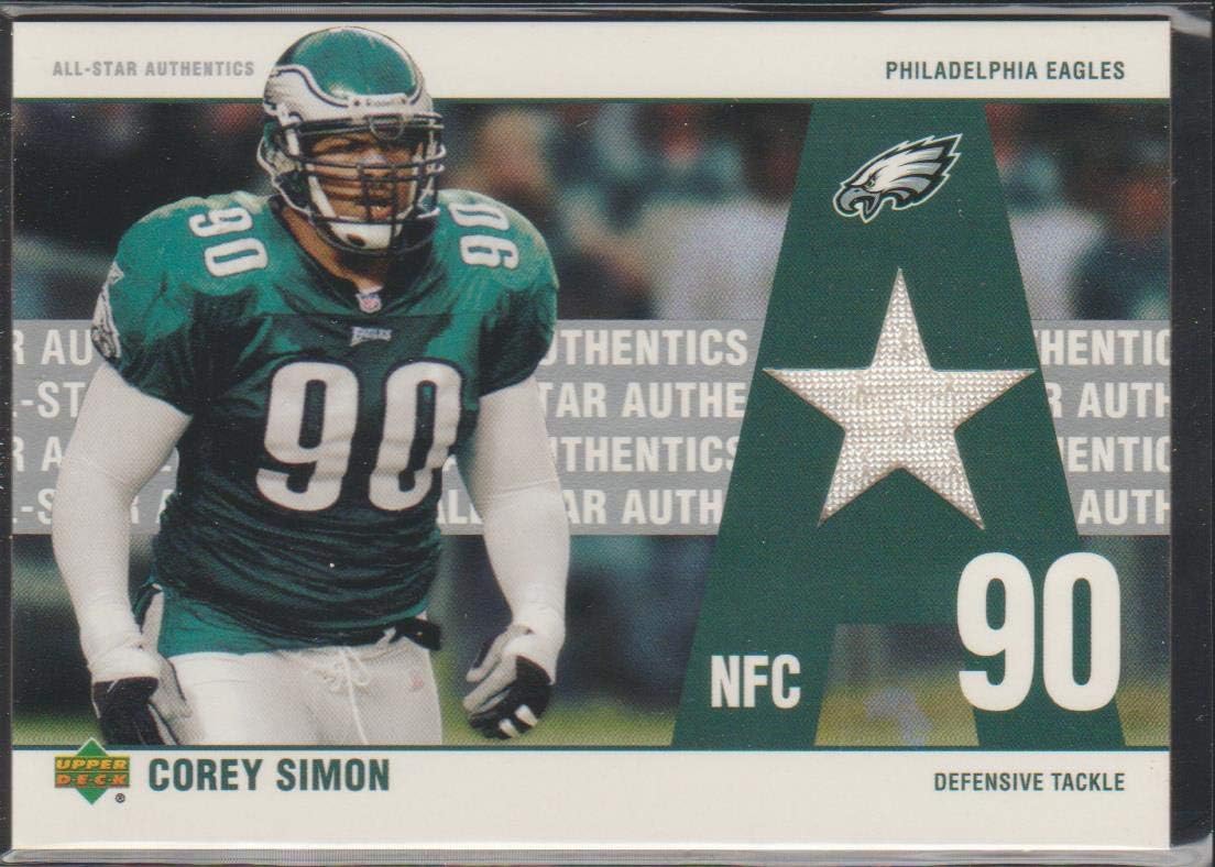 2002 Upper Deck Corey Simon Eagles Game Used Jersey