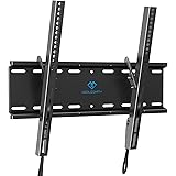PERLESMITH Tilting TV Wall Mount Bracket Low Profile for Most 23-55 inch LED, LCD, OLED, Plasma Flat Screen TVs with VESA 400