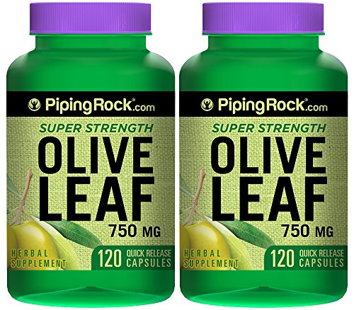 Piping Rock Super Strength Olive Leaf Extract 750 mg 2 Bottles x 120 Quick Release Capsules Herbal Supplement Piping Rock Super Strength Olive Leaf Extract 750 mg 2 Bottles x 120 Quick Release Capsules Herbal Supplement