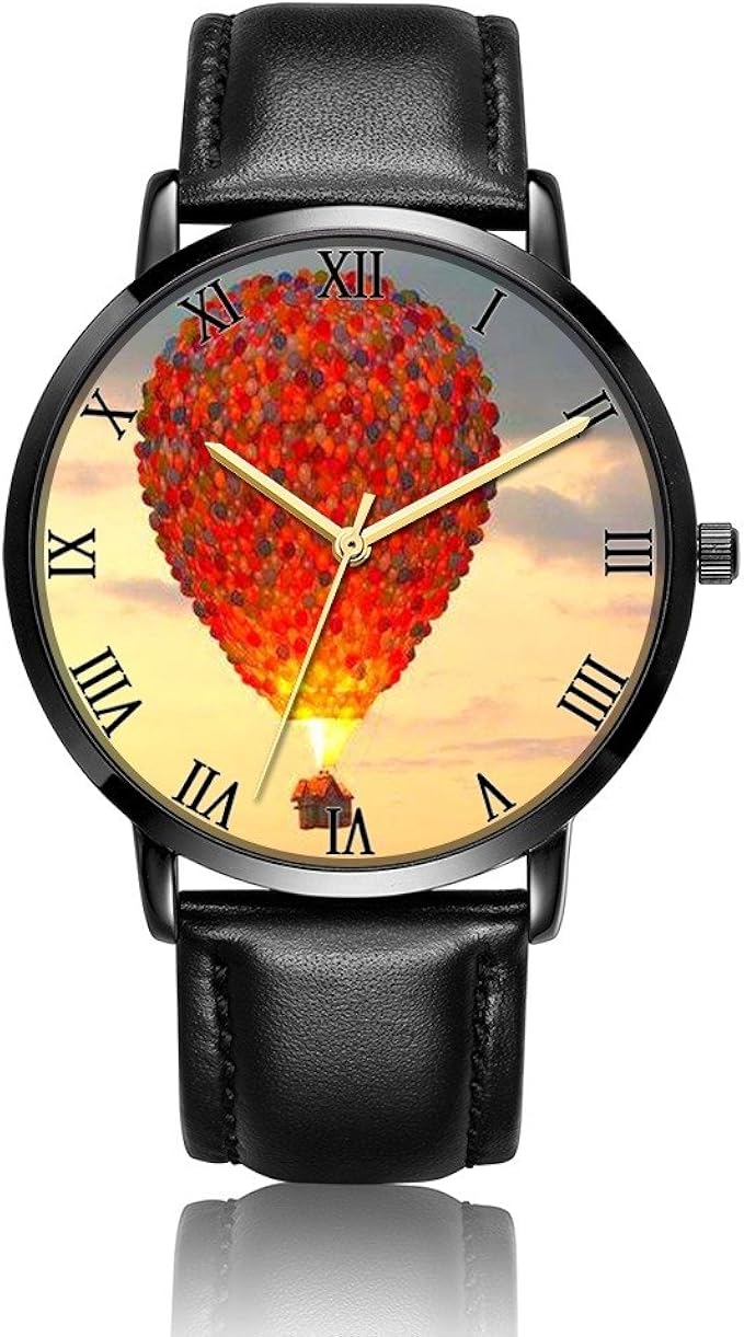 Hot Air Balloon Wrist Watch, LONHAO Customized PU Leather