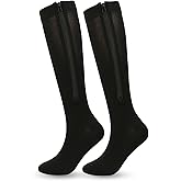 INOGIH Medical15-20mmHg Zipper Compression Socks for Women and Men - Varicose-Recovery Knee-High Compression-Stockings