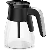 10 Cup Coffee Pot Replacement for Ninja Coffee Maker CM401 CM371 CP301 CM300 CM400 CF091, Glass Carafe Replacement with Brew-Through Lid, Ninja Coffee Pot Replacement with Sturdy Handle