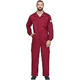 Bulwark FR mens Flame Resistant 9 Oz Twill Cotton Premium Concealed Snap Coverall