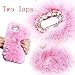 Mihaha Luxury double row Bling Diamond Adorable Lovely Creative Fluffy Rabbit Warm Soft Hair Furry Fur Decorative Soft TPU Case For iPhone 7 Plus (Pink)
