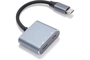 Bewinner USB C to Glasses Charging Adapter, 4K 60Hz Video Converter with PD 100W Fast Charging, Charge and Play USB C Hub for