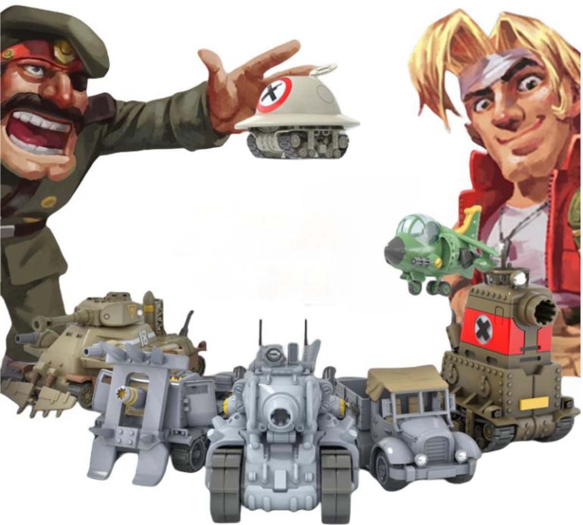 HiPlay Plastic Model Kits: Metal Slug X: Tank, Mecha Anime Style Collectible Action Figures (SV001 Tank)