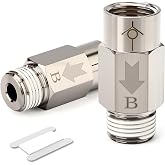 GASHER 2Pcs One-Way Non-return Check Valve 1/4" Male x 1/4" Female Thread, Prevent Water Back-flow