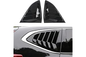 Xhfarce 2Pcs Gloss Black Rear Side Window Louvers Shutter Cover Air Vent Louvers Scoop Cover Blinds Compatible for CRV 2022 2021 2019 2018 2017 Accessories