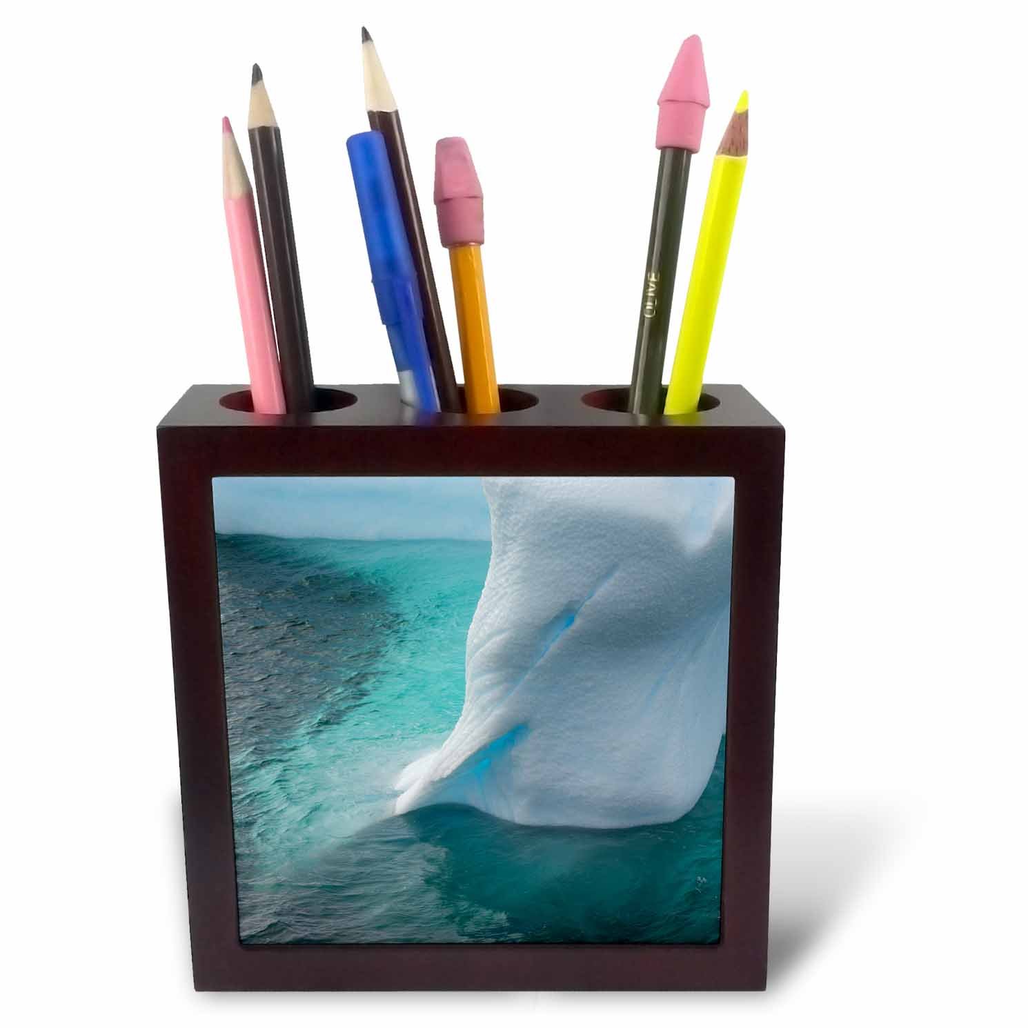 3dRose ph_225190_1 5-Inch "Antarctica/Argentine Islands Unusually Shaped Iceberg" Tile Pen Holder