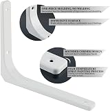 Sayayo Shelf Bracket Corner Brace 150mm x125mm White 4Pcs EJR150W-4P view 4