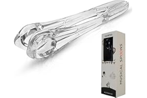 Kadence Musical Spoons - Hand Percussion Instrument - New age crystal clear design made with polycarbonate (9 Inch)