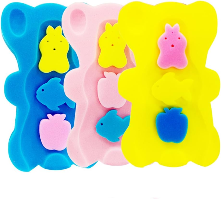 BEWAVE Comfy Baby Bath Sponge Cushion, Skid Proof Bath Mat, Yellow - Image 3